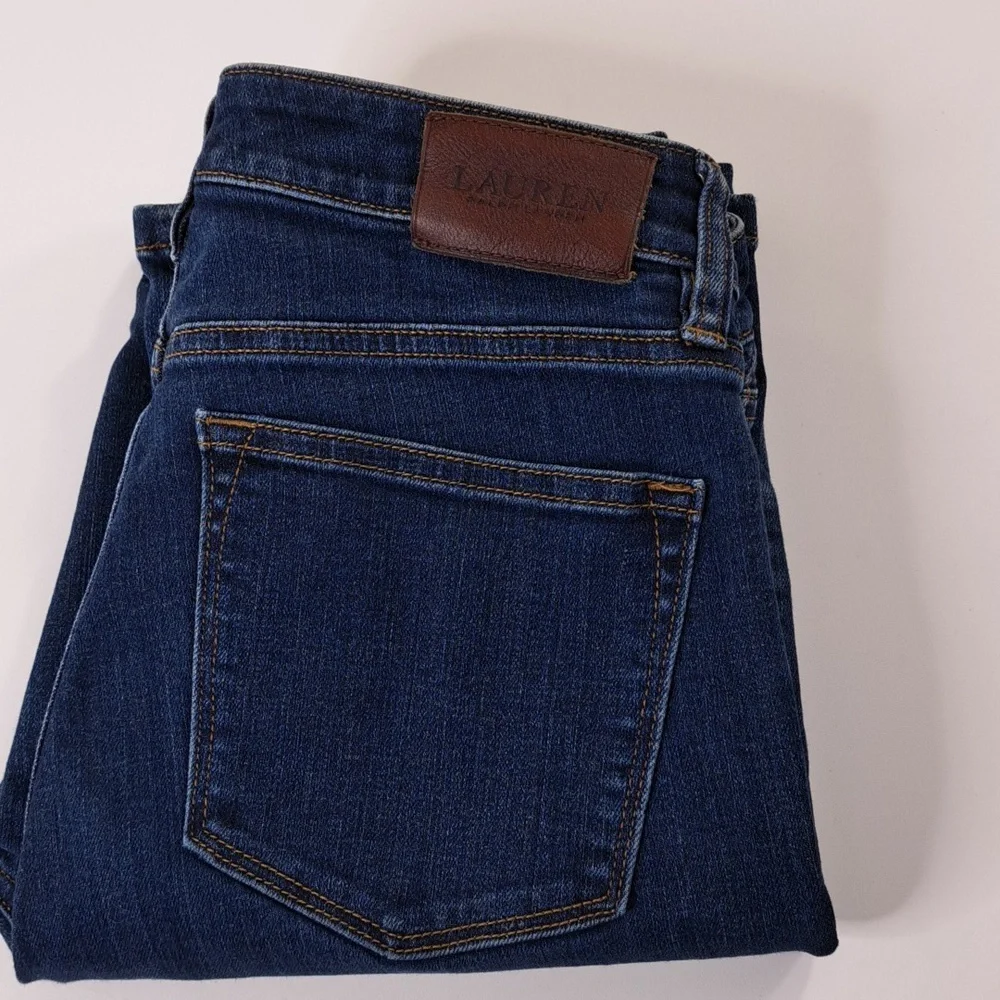Lauren Ralph Lauren Modern Straight Curvy Blue Jeans Size 4 - Picture 10 of 17